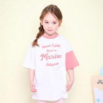 젤리스푼 여아용 Top 달콤한 컬러 포인트 롱 티셔츠