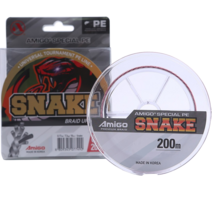 아미고 스네이크 무늬오징어 에깅 한치 쭈꾸미 갑오징어 합사 낚싯줄 200m, 혼합색상