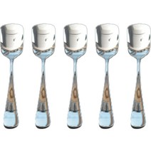 윌리브 304 스텐 니노 커트러리 사각 아이스크림 스푼, 실버, 5개
