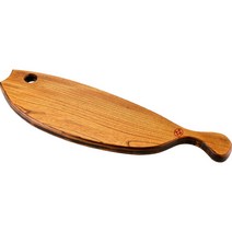 남원목기공예사 플레이팅 원목 옻칠 도마 물고기 중, 1개