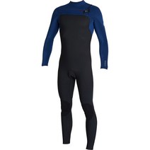 오닐 남성용 블루프린트 체스트집 풀 4/3mm+ 웻슈트 5499OA BK2, BLACK + MARINE