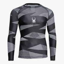 스파이더 남성용 라이트닝 그래픽 주짓수 컴프레션 롱 슬리브 티셔츠