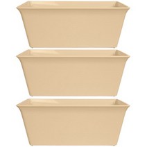 가든 직사각 화분 3p, 베이지