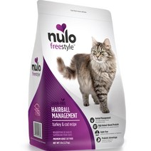 뉴로 고양이 어덜트용 프리스타일 그레인프리 헤어볼 칠면조 & 대구 건식사료, 2.27kg, 1개