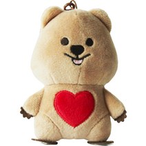 영이의숲 하트 꽃카 키링 인형, 12cm, 혼합색상