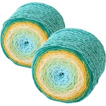 필 트위스트 마크라메 케이크 2볼 번들, 127.그린망고, 2개