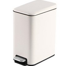 러브트리스 스테인레스 사각 페달 휴지통 5L, 매트 화이트, 1개