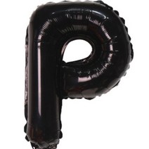 팡파티 레터링 알파벳 풍선 P 40cm, 블랙, 1개