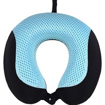 미카엘그라운드 쿨 실리콘 캠핑 여행 목쿠션, 블랙