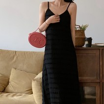 비비에모 뷔스티에 나시 셔링 레이스 롱 원피스 03786