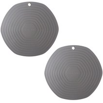 네이처안 인덕션 전용 실리콘 보호매트 소, 차콜, 2개