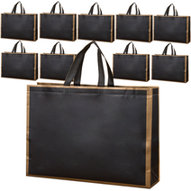 골드라인 부직포 쇼핑백 대형(47 x 36 cm), 블랙, 10개