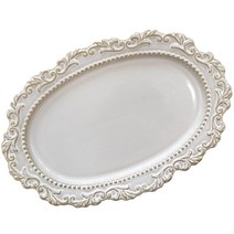 엔틱바로크 타원접시, 혼합색상, 1개