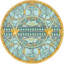베르사체 LA SCALA DEL PALLAZZO VERDE 서비스 플레이트 33cm, 혼합색상, 1개