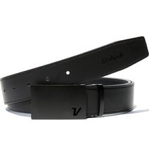 볼빅 남성용 V로고 가죽 벨트, 블랙, 1개