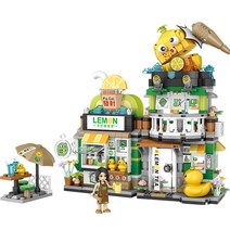 LOZ 미니 나노블럭 스트리트 상점시리즈, 01 레몬에이드 카페