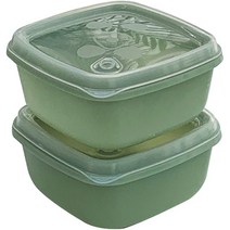 플래티넘 실리콘 이유식용기 370ml, 민트, 2개
