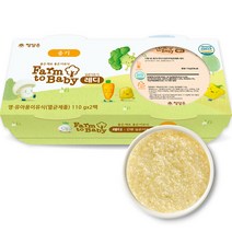 팜투베이비 레디 실온이유식 중기 부드러운두부청경채죽, 두부청경채죽, 110g, 2개