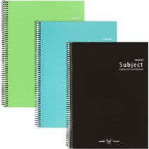 120매 서브젝트 스프링 무선 연습장 3종 세트 N314, 랜덤발송, 1세트