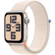 Apple 2023 애플워치 SE 2세대 알루미늄 케이스, 40mm, GPS, 스타라이트 / 스타라이트 스포츠 루프, Loop