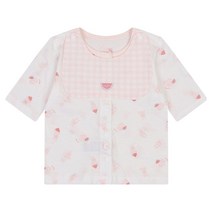아가방 신생아용 뽀오징코 7부 오픈 면 내의 상하의 + 턱받이 + 포장 + 쇼핑백 선물세트