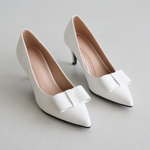 단골언니 여성용 베이직 리본 베니플 스틸레토 펌프스 힐 7cm