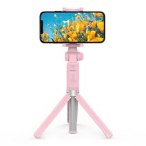 바나다 알루미늄 블루투스 삼각대 셀카봉, WS-SQB641(핑크)