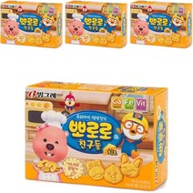 빙그레 뽀로로와친구들 치즈맛 크레커, 65g, 4개