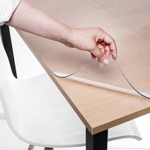 [에르메스식탁매트] 쾌청 식탁용 라운드컷 테이블 매트, 투명, 가로 140cm x 세로 80cm x 두께 2mm