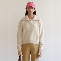 여성용 SAILOR COLLAR ZIPUP KNIT