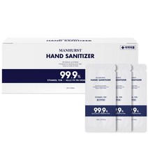 맨허스트 에탄올 70퍼센트 일회용 손소독제 100p, 200ml, 1개