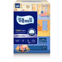 잘풀리는집 리얼 실키 천연펄프 미용티슈 200매, 3개입, 1개