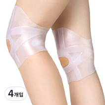 이한선생활과학 호랑이 실리콘 무릎 보호대 화이트, 4개입