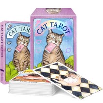 CAT TAROT 타로카드 78장   한글 가이드북   박스 케이스 세트, 한스미디어