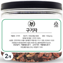 천지가약초 건조 청양 건구기자 열매, 100g, 2개