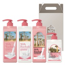 밀크바오밥 플로라부케 헤어 앤 바디 4종 선물세트, 1세트