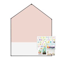 맘스보드 제제하우스 애드블랙 자석보드 + 해브 세트, 베이비핑크
