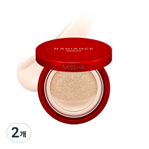 미샤 래디언스 퍼펙트핏 쿠션 파운데이션 15g SPF 50+ PA+++, 21호 페어, 2개