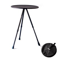 닥터캠프 캠핑 사이드 삼각대 테이블 원형, 블랙