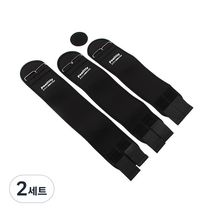 바른자세 다리보정 벨트 세트 블랙 XXL, 2세트