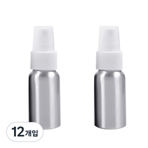 DM 뷰티 스프레이 알루미늄 공병 30ml, 화이트, 12개입