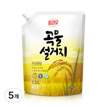 트리오 곡물설거지 우리현미 주방세제, 2.3L, 5개