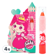 핑크공주 핑키 립크레용 어린이 립스틱 2.5g, 03 쁘띠오렌지, 4개