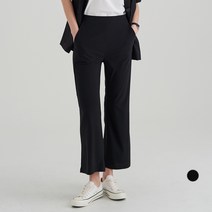 AFINAR 여성용 쿨링 스트레이트핏 크롭 밴딩 팬츠