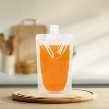 더백퍼센트 음료 스파우트 파우치 투명 200ml 15mm 50개, 50개입, 1세트