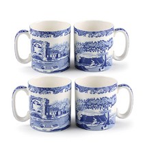 포트메리온 스포드 블루이탈리안 머그컵 0.25L, 혼합 색상, 4개입