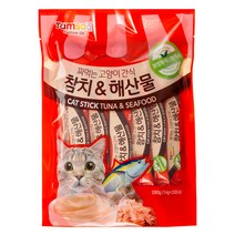 탐사 국내생산 짜먹는 고양이간식, 참치 + 해산물, 20개입