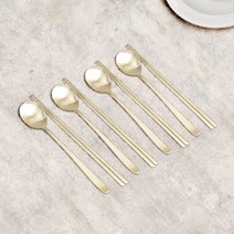 윌리브 국산 304스텐 셀라 수저 4인세트, 연티타늄, 숟가락 4p + 젓가락 4p