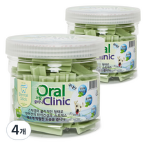 오랄클리닉 반려동물 치석제거용 덴탈껌 300g, 청사과, 4개