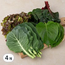 유기농 인증 국내산 시골모둠쌈, 220g, 4개
